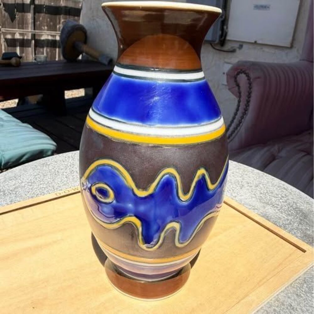 Mid-Century Modern Ceramic Fish Vase